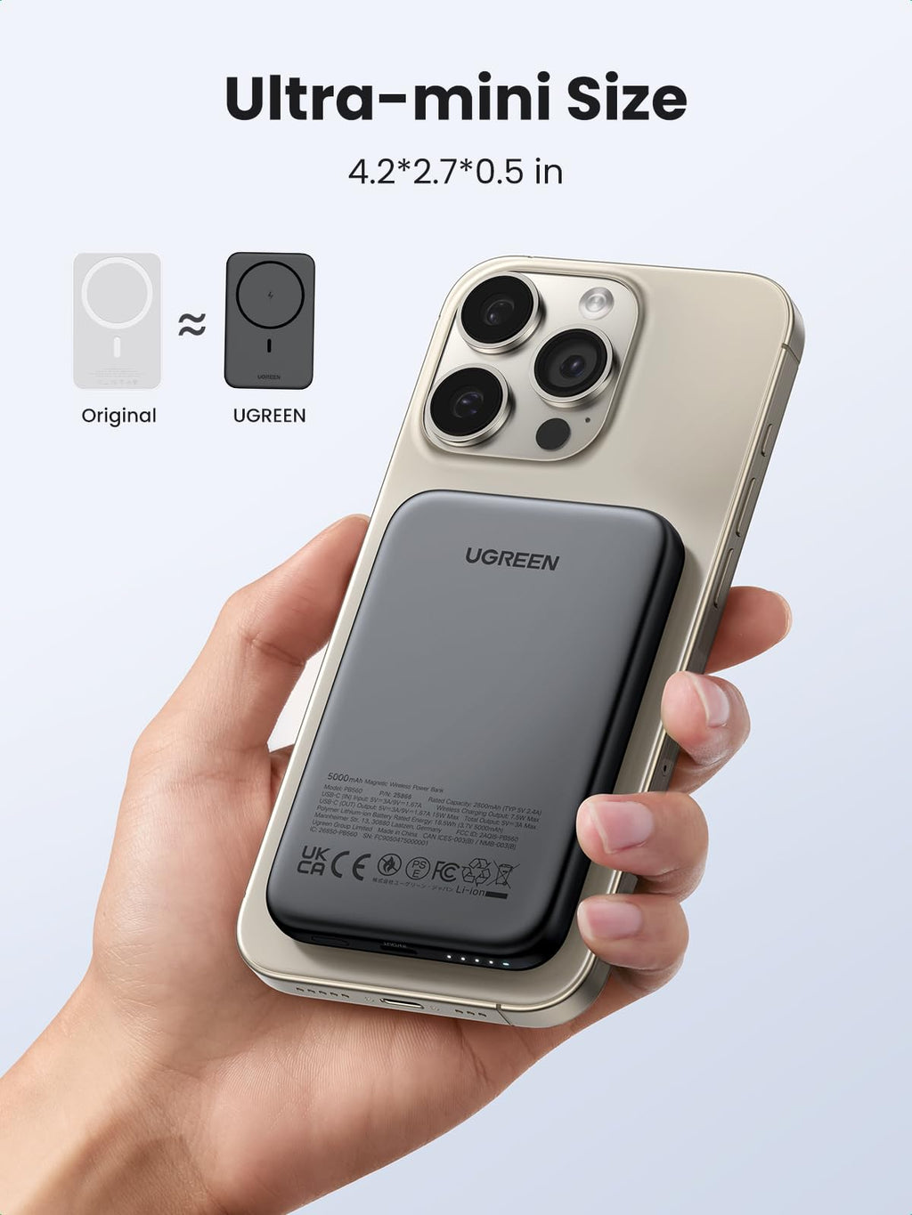 UGREEN 5000mAh MagSafe Power Bank for iPhone