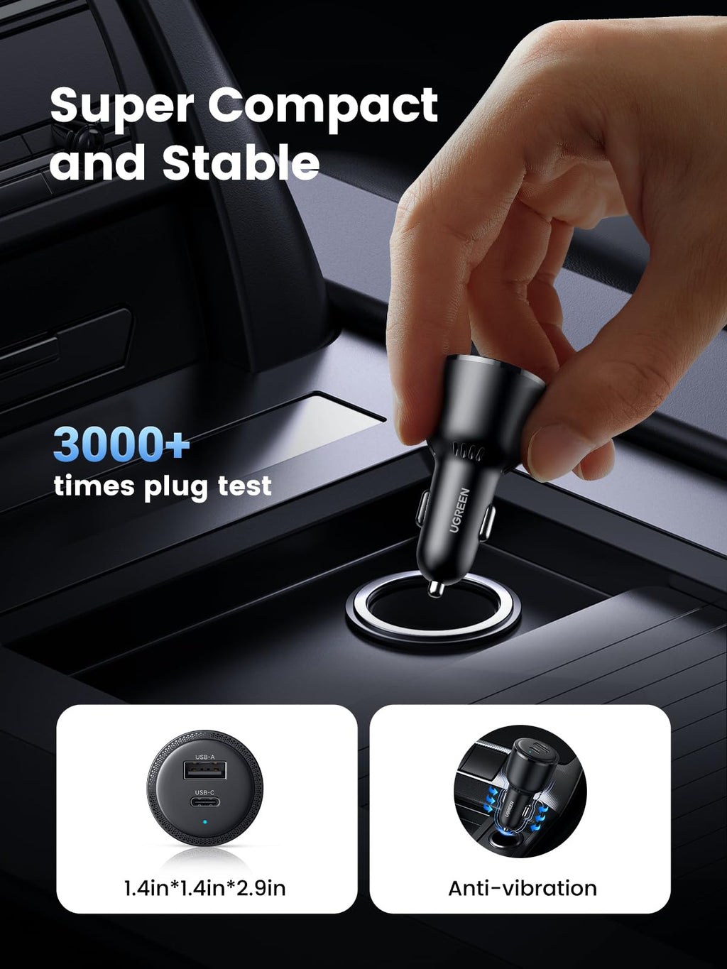 UGREEN 63W USB C Car Charger Adapter