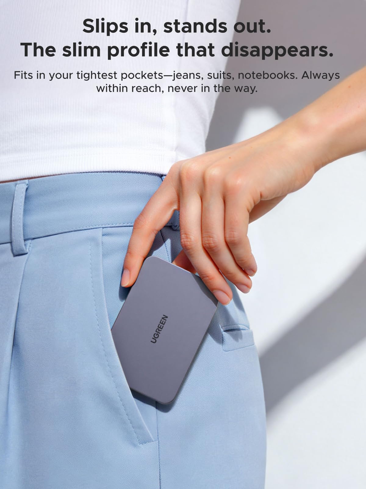 UGREEN MagFlow Air Magnetic Power Bank (5000mAh, Qi2 15W)