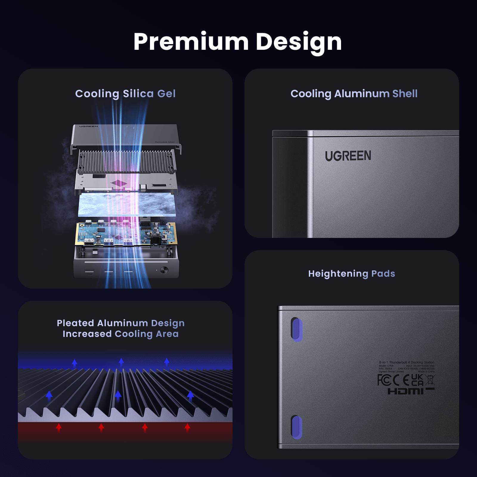 8-in-1 Thunderbolt Docking Station + USB-C Cable
